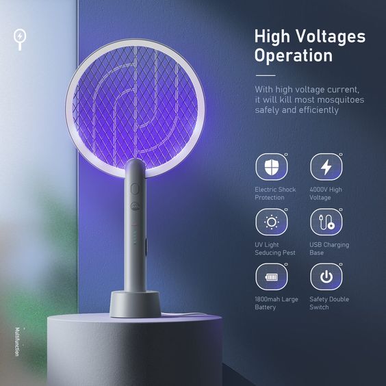 2 in 1 Mosquito Killer Racket & Lamp